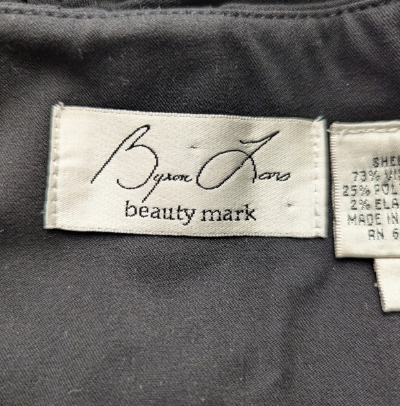 Byron Lars Beauty Mark Black Ruched Bodycon Midi Dress Size 2 Cocktail Party - Picture 13 of 15